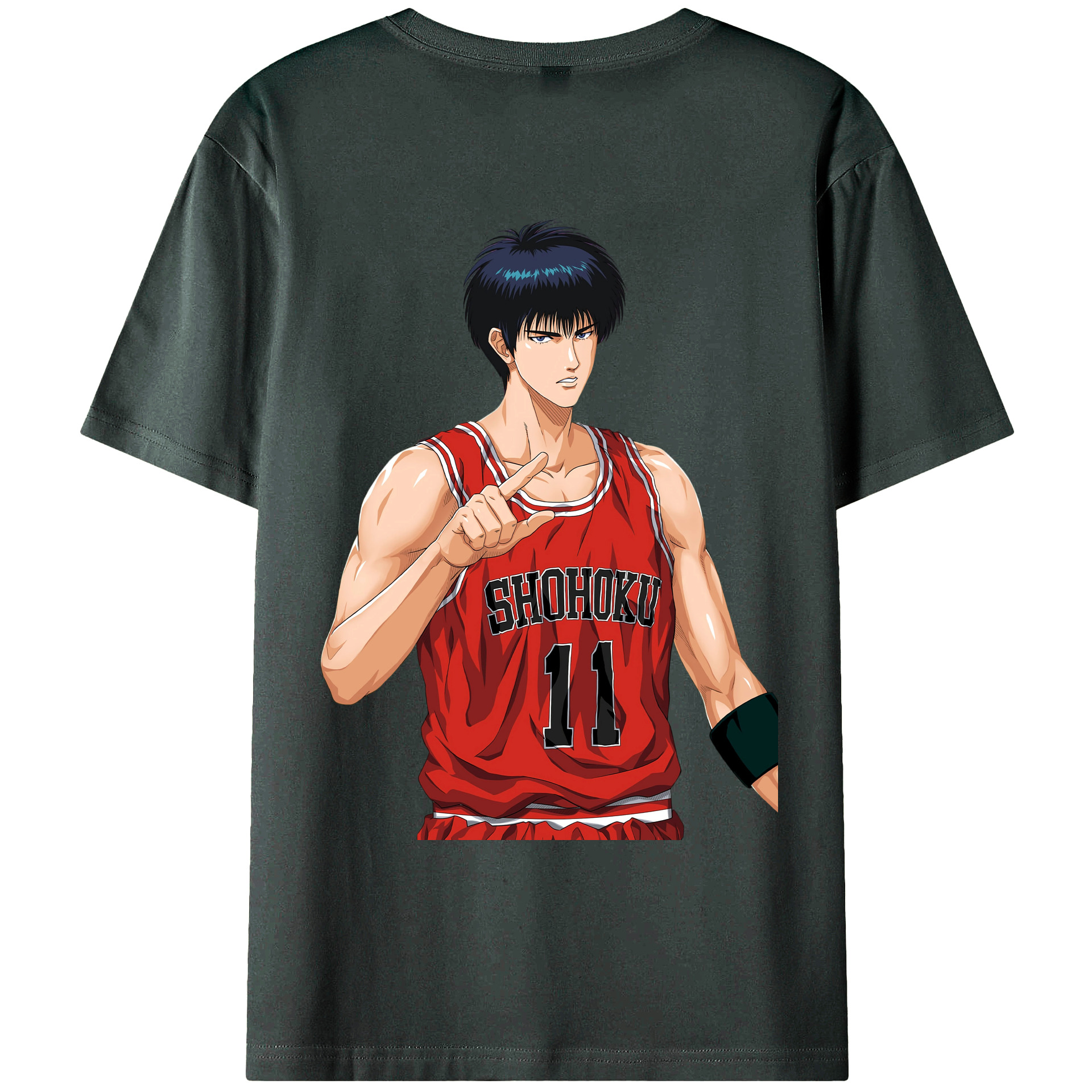 （画像用） SLAM DUNK／スラムダンク 綿100％ メンズ半袖Tシャツ（バックプリント） 通気性